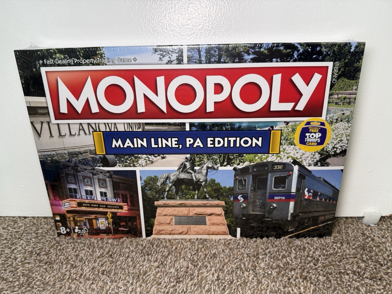 Monopoly Main Line PA Edition Board Game Sealed New Top Trumps Exclusive