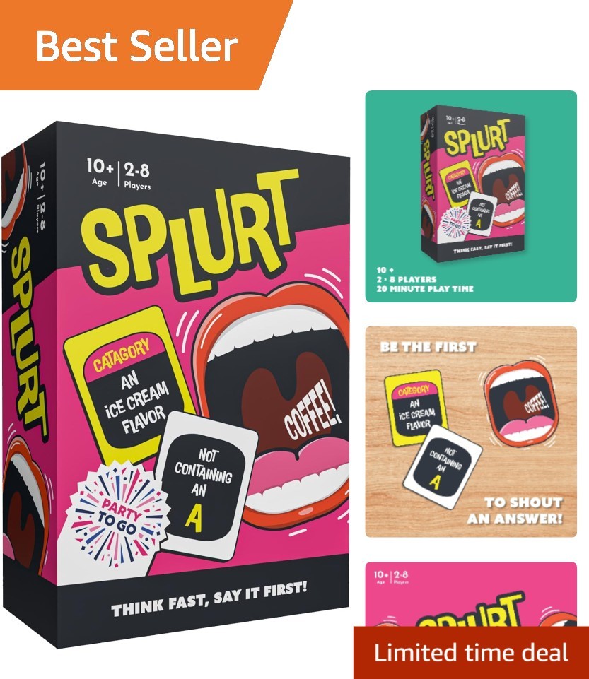 Splurt! – Fast-Paced Party Game for Ages 10+, 2-8 Players – Improve Vocabulary