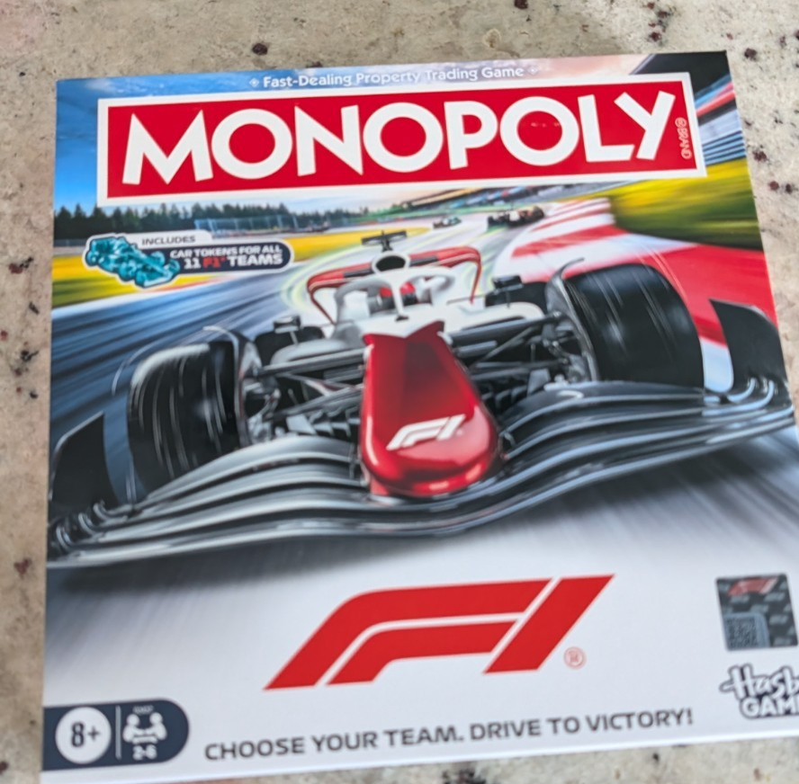 Monopoly F1 Edition Board Game Officially Licensed – Hasbro Games – Brand New