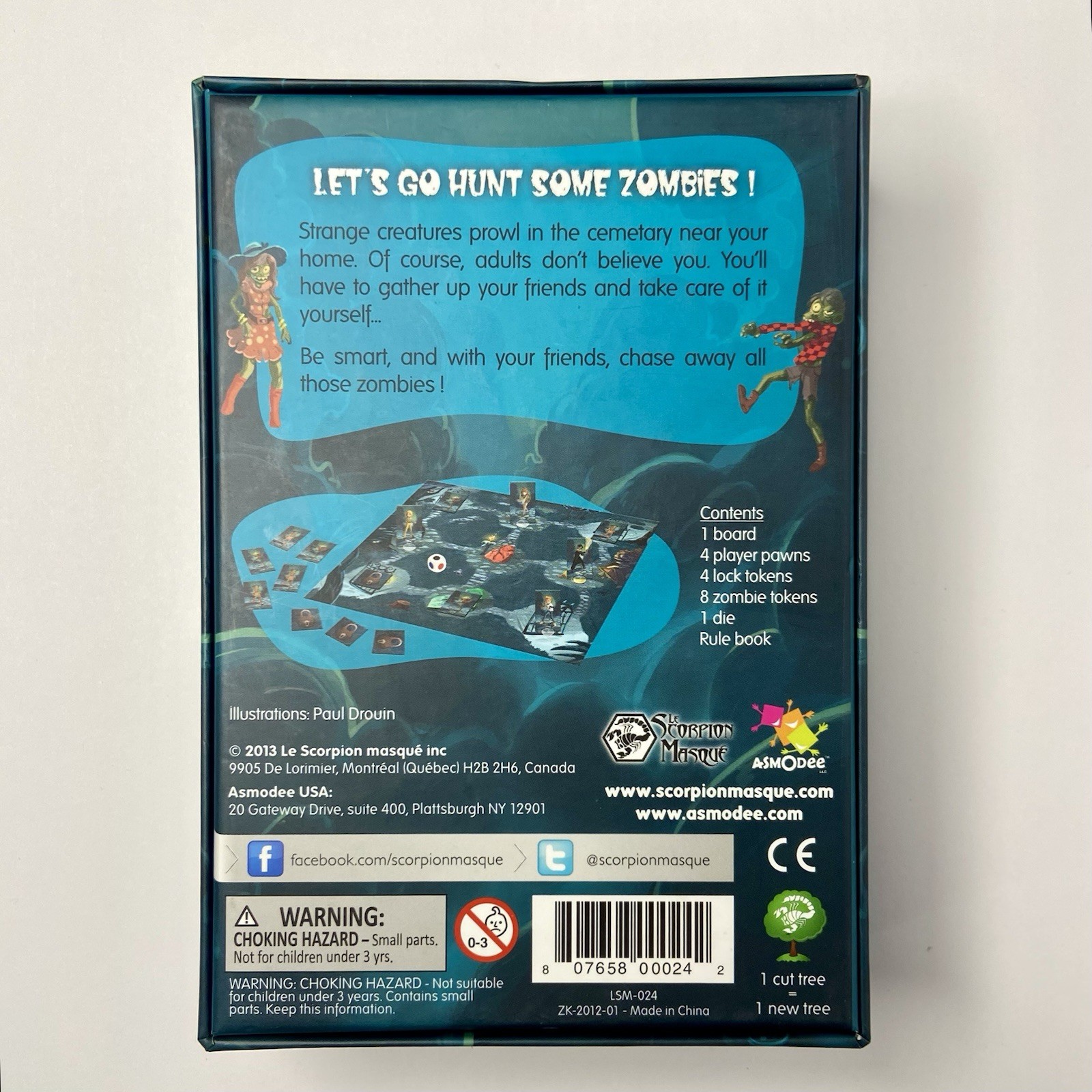 Zombie Kidz Board Game 2013 Scorpion Masque Ages 7+ COMPLETE