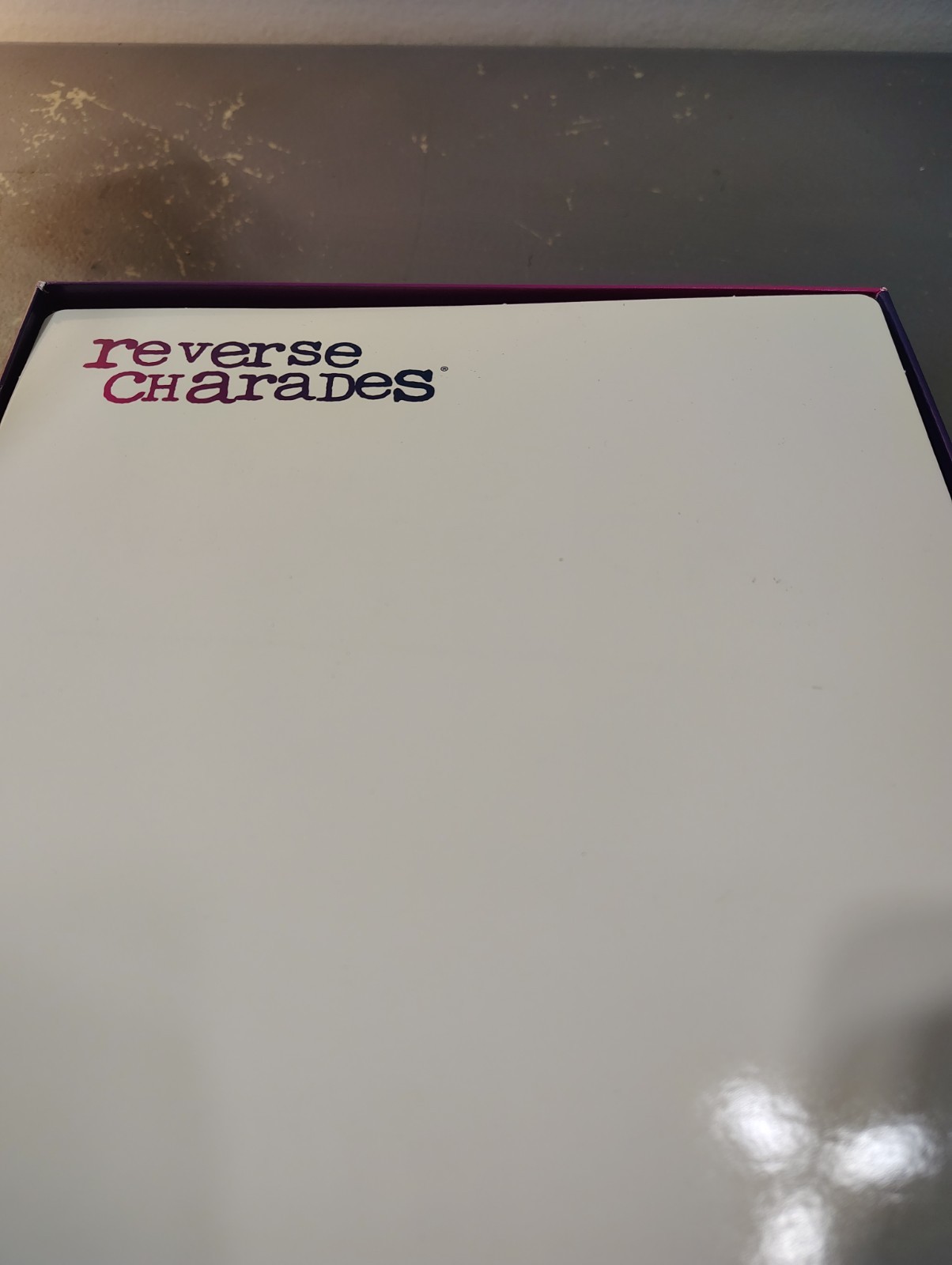 The Orginal Reverse Charades Knyxx Brand Party Game Purple Box