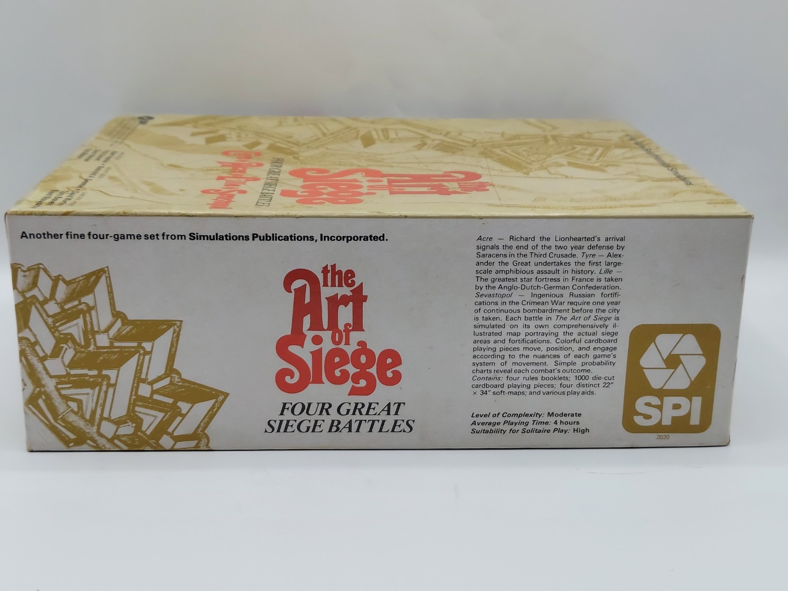 Unpunched Vintage 1978 THE ART OF SIEGE SPI War Game – Complete