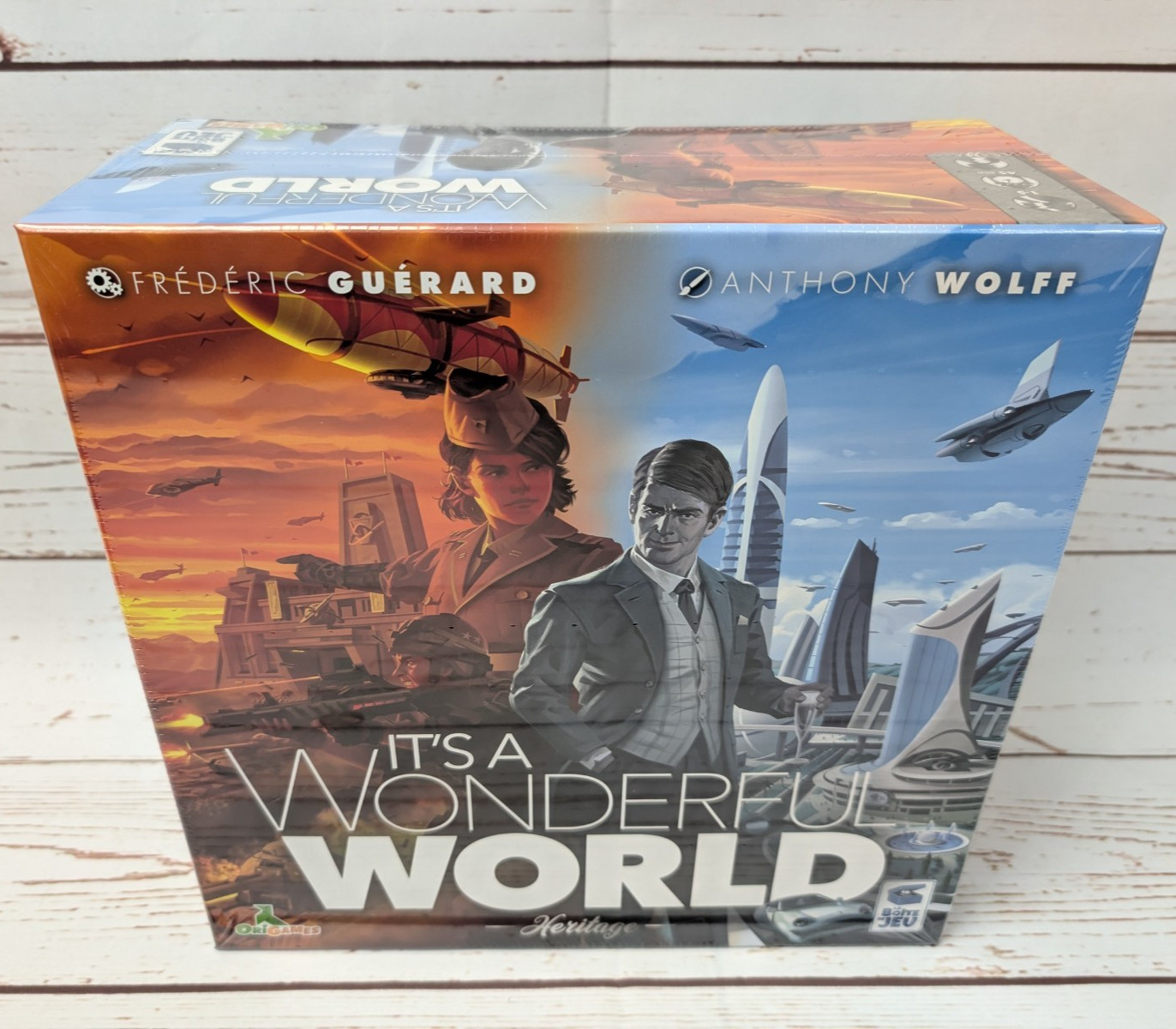 It’s a Wonderful World Board Game Kickstarter Heritage Edition NIS Dystopian