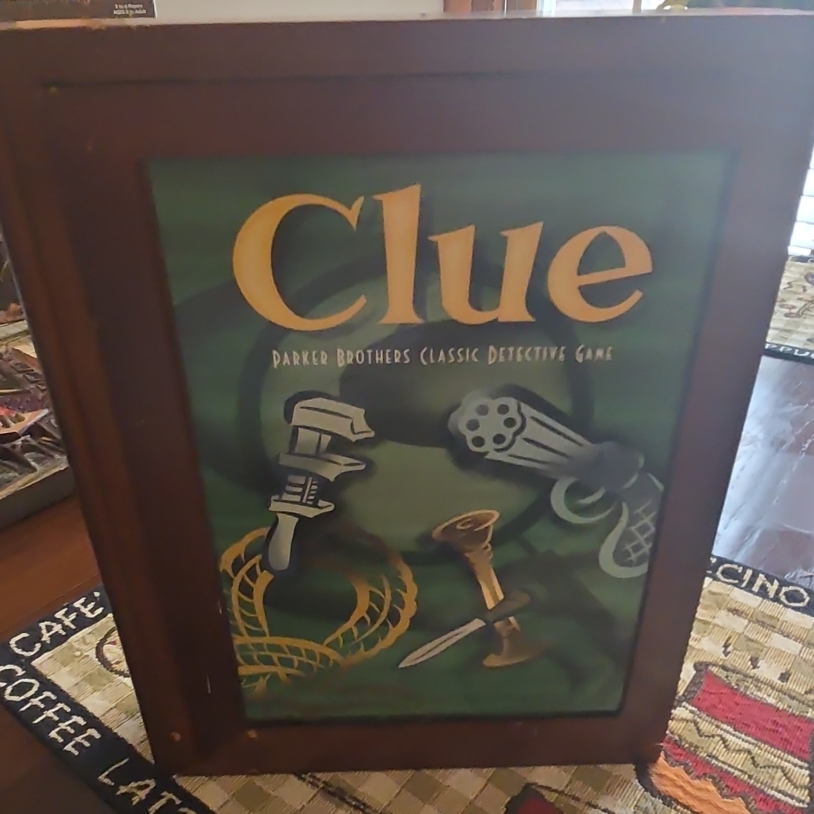 Parker Brothers Clue Wooden Box Edition Complete Board Game Wood Case Vintage