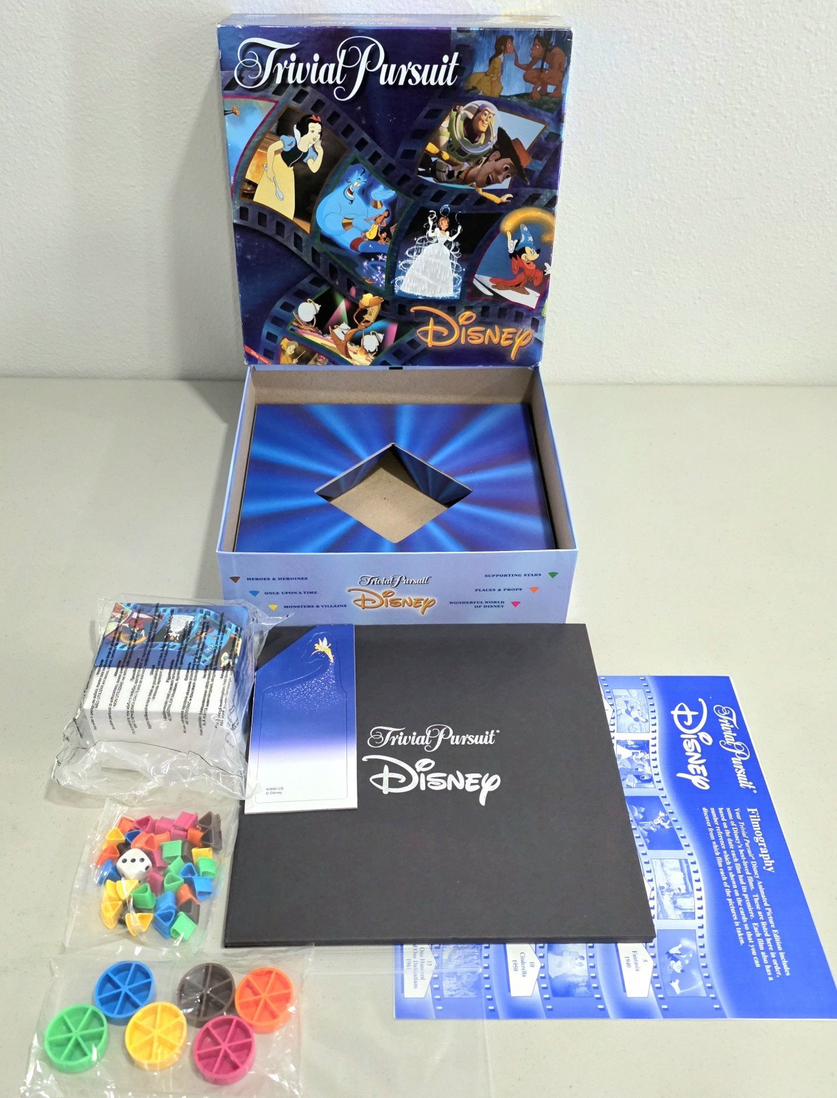 Trivial Pursuit Disney The Animated Pictures Edition 2002 Complete Unopened Pcs