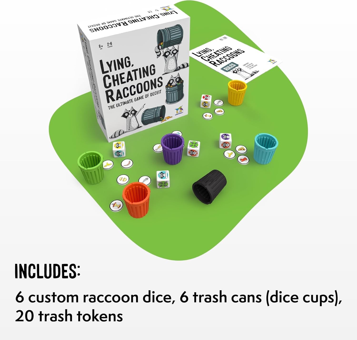 Lying, Cheating Raccoons – The Ultimate Bluffing Dice Game for 2-6 Players, A…