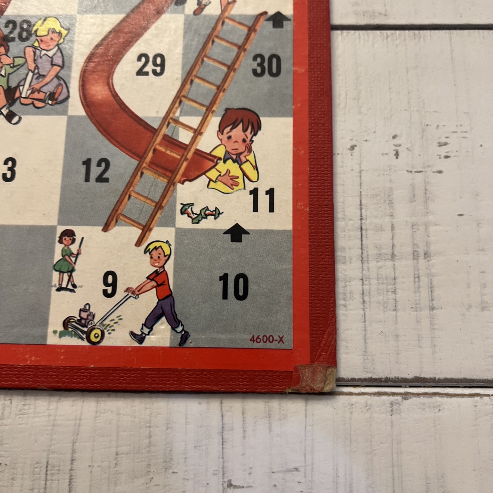 VTG 1950s CHUTES and LADDERS Board Game No 4600 Milton Bradley BOARD ONLY *Read*