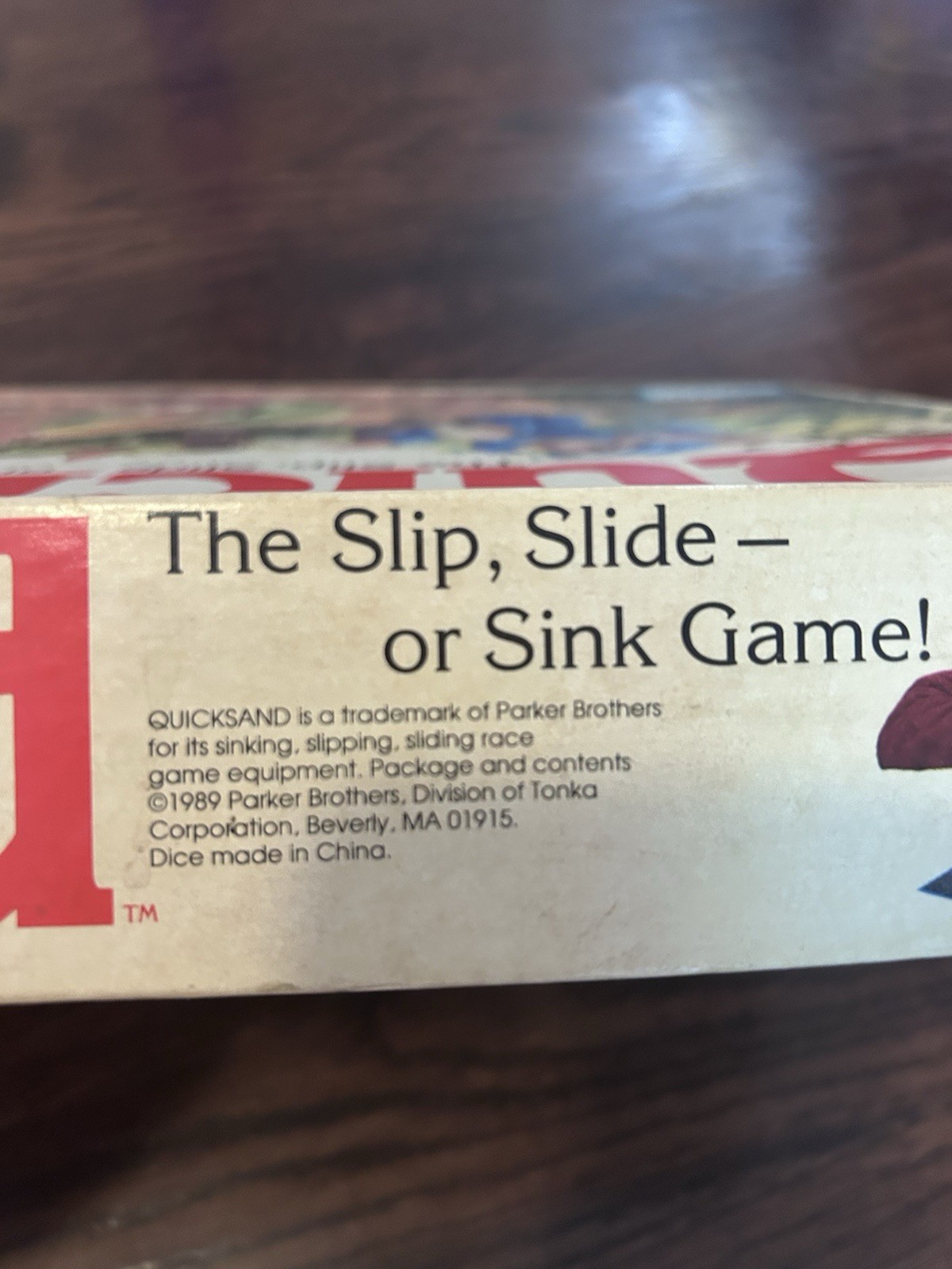 Quicksand The Slip Slide Sink Board Game Parker Brothers VINTAGE 1989 COMPLETE