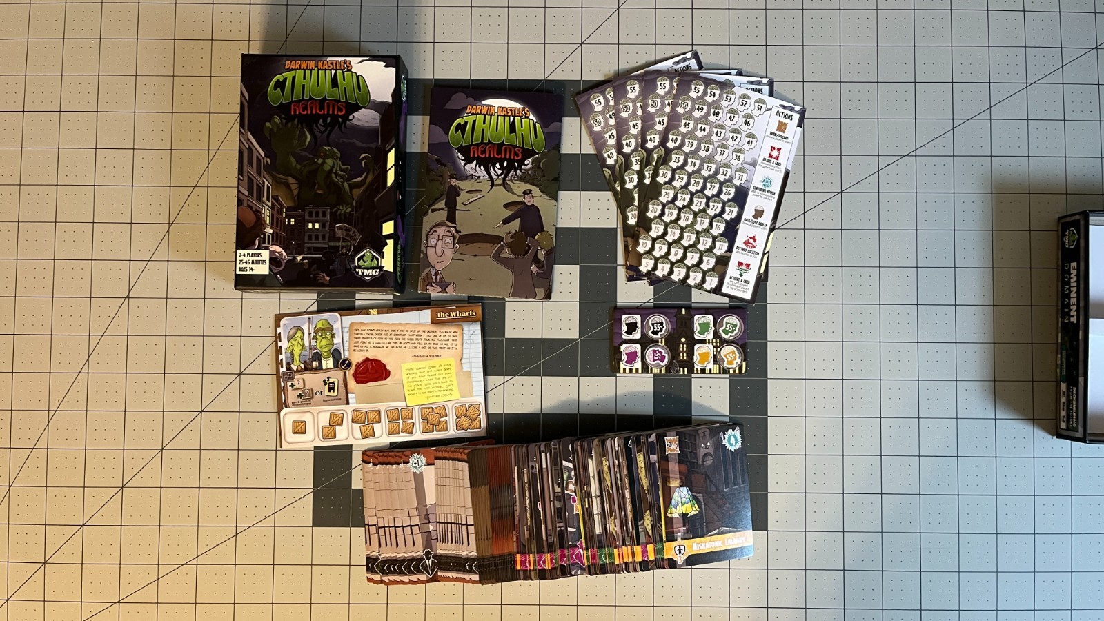 CTHULHU REALMS Deckbuilder Card Game UNPUNCHED 2-4 player Cthulu Game