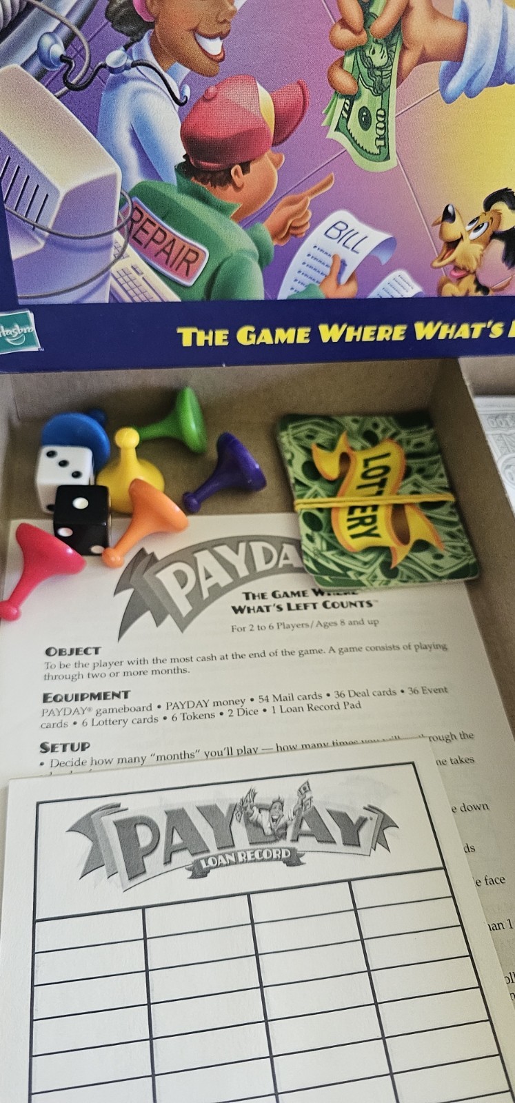 PAYDAY Board Game Hasbro Parker Brothers 2000 Edition Family Game