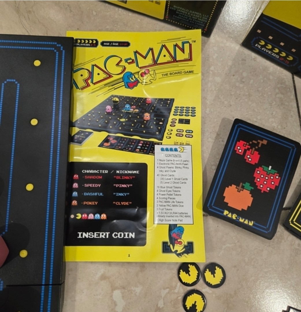 Pac-Man The Board Game Buffalo Games COMPLETE Sound Effects Weak Needs New Batte