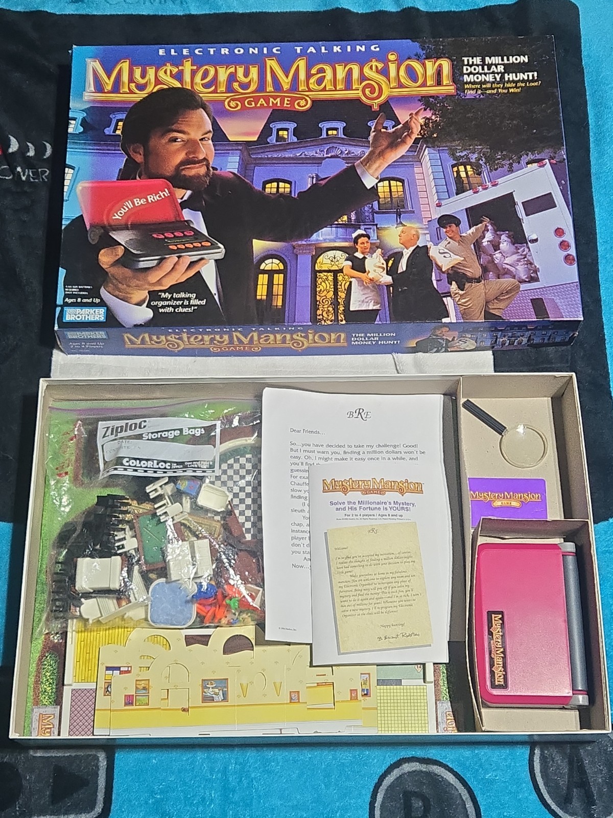 Mystery Mansion Electronic Talking Board Game 1995 Hasbro 99% COMPLETE WORKS