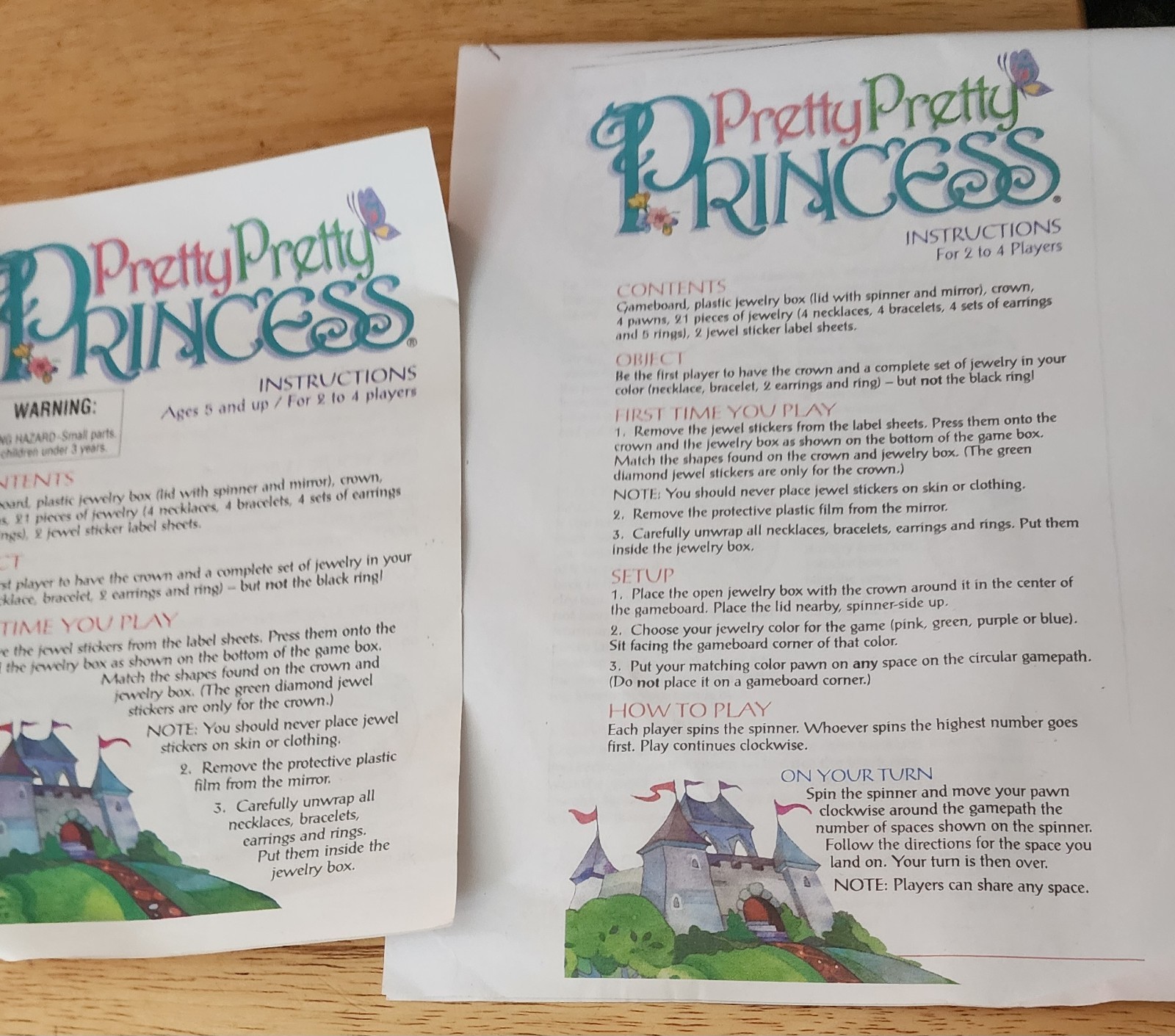 Vintage Pretty Pretty Princess Board Game 1995 Jewelry Dress Up Sleepover fun