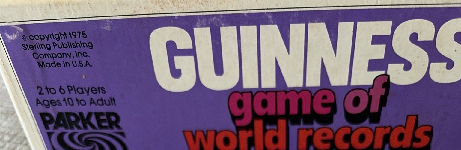Guinness Game of World Records 1975 VTG Parker Brothers #75 Sterling Publishing