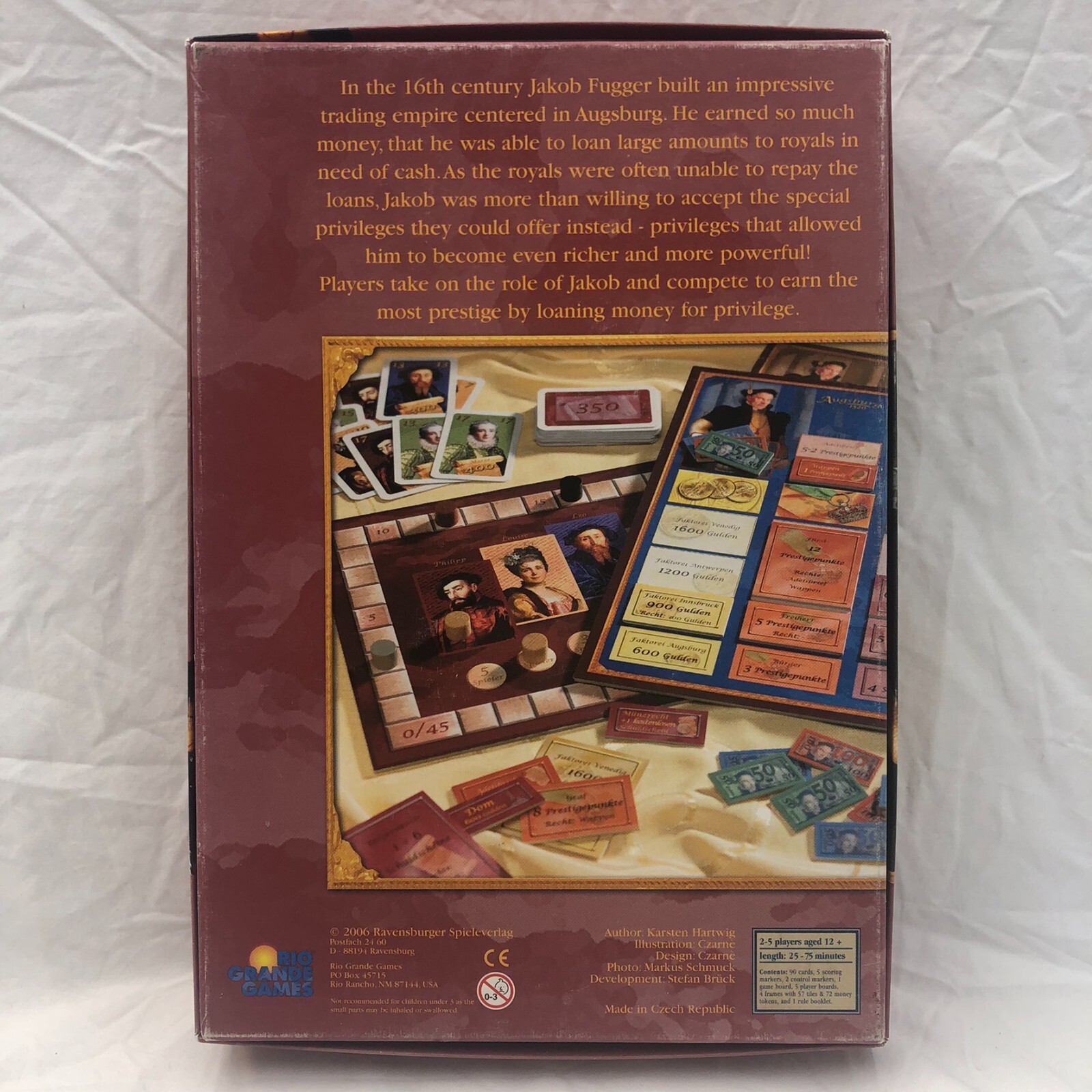 Augsburg 1520 Board Game Rio Grande Games Alea 2006