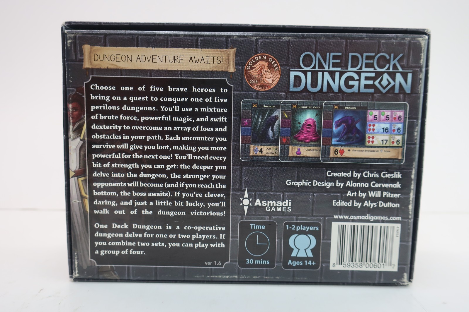 Asmadi Games One Deck Dungeon By Chris Cieslik 1-2 Players – 100% Complete