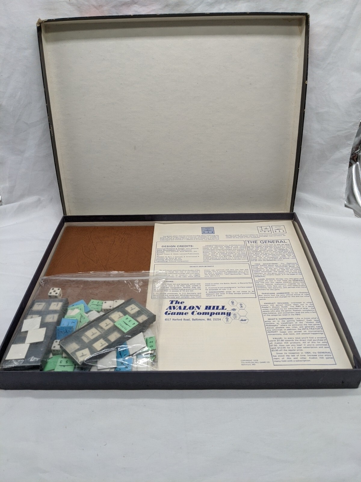 Avalon Hill War At Sea Board Game Complete