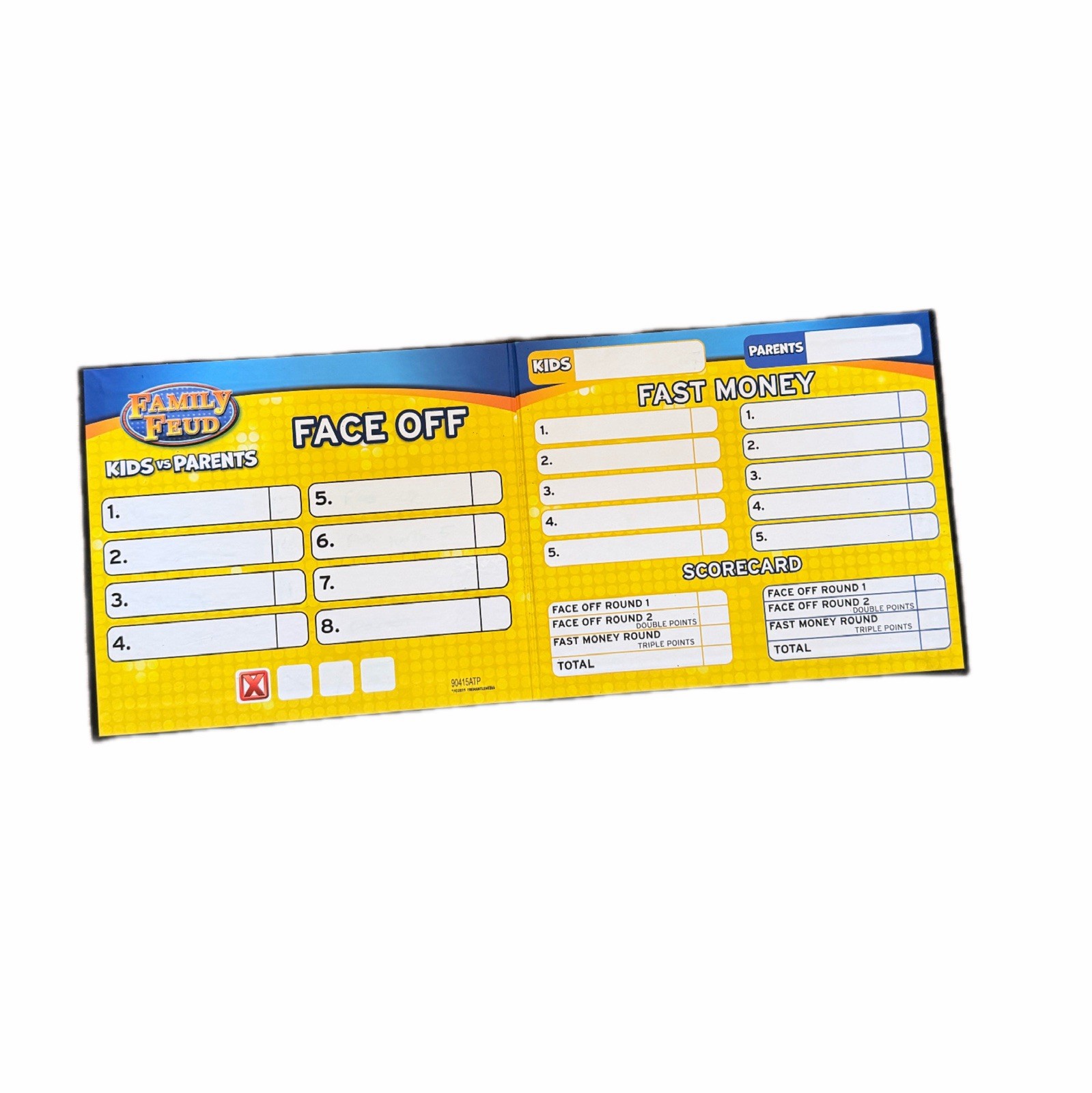 Cardinal Family Feud Kids vs Parents Card Game, 3+ Players, Ages 8+, Score Pad