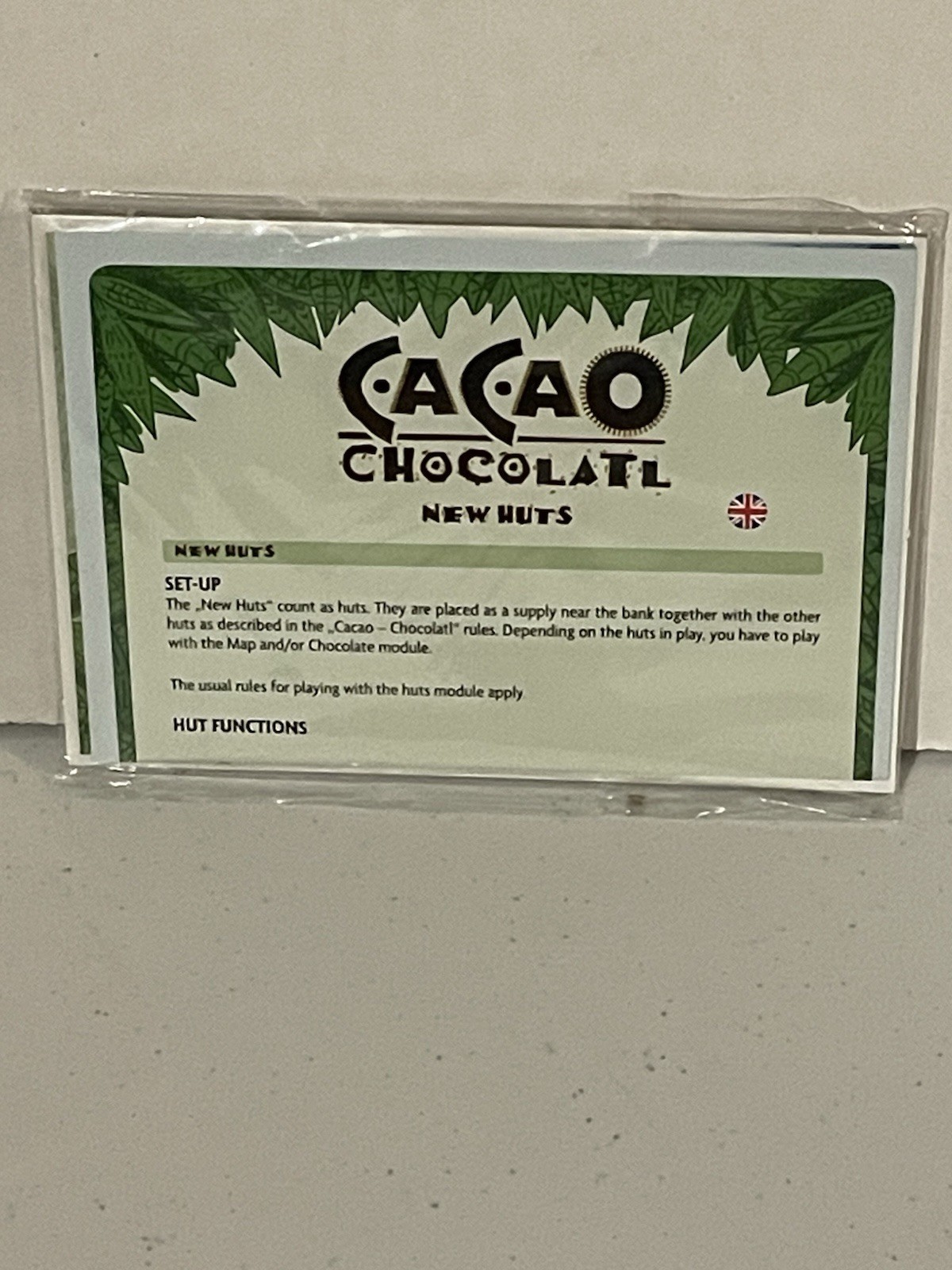 2016 Promo CACAO CHOCOLATL 6 NEW HUTS Brettspiel Game