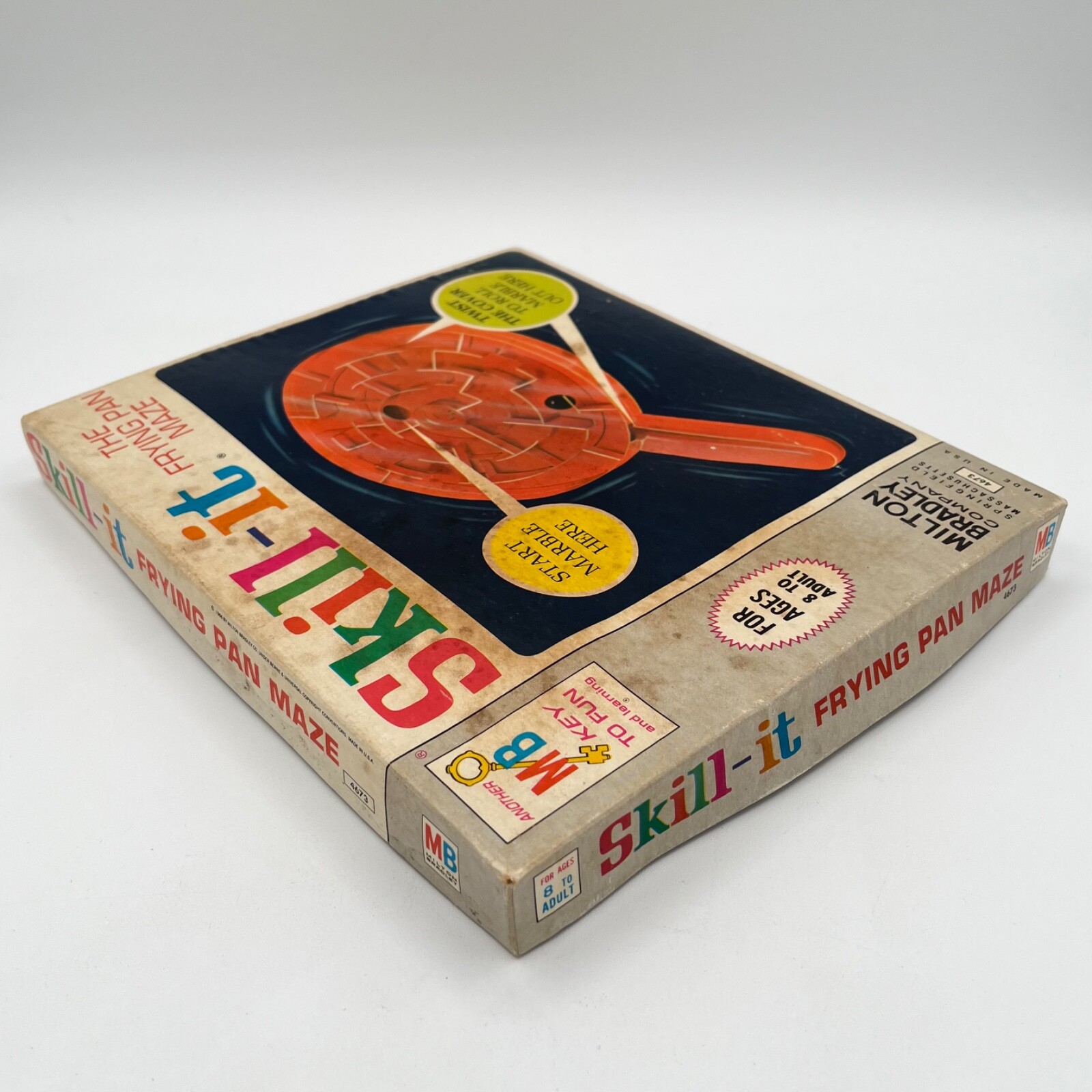 Vintage SKILL-IT The Frying Pan Maze MILTON BRADLEY 1966 #4673 USA Marble Game