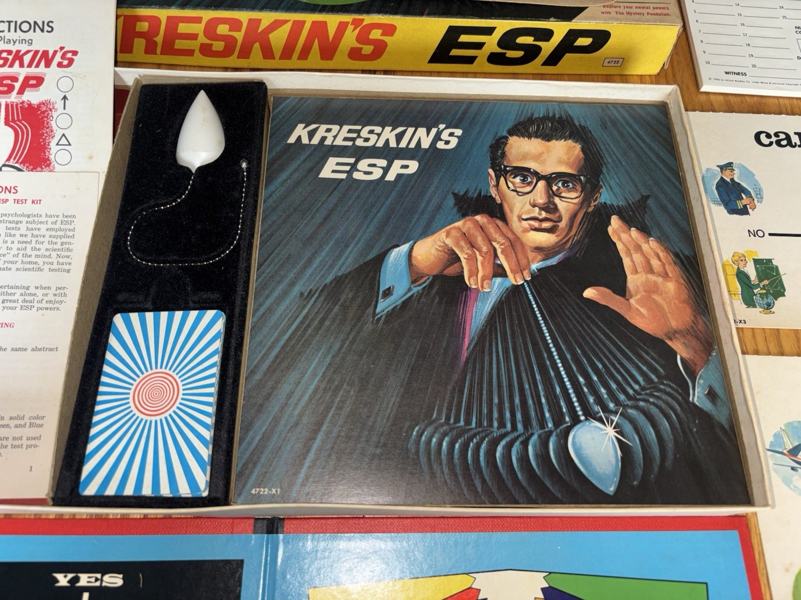 1967 Kreskin’s ESP Game by Milton Bradley Complete in Good Condition