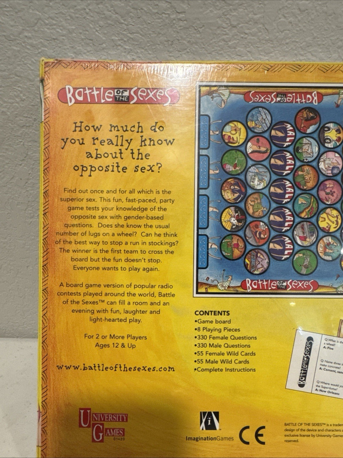 Battle of the Sexes Board Game 1997 University Games Vintage New Sealed 01420