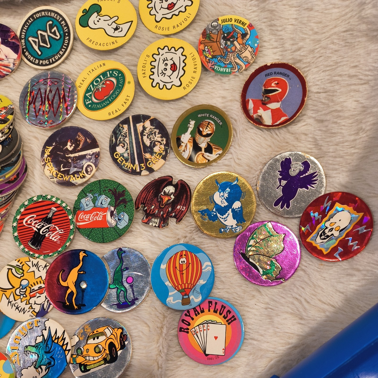 180+ |VG Variety| Vintage/1990’s Pogs Collection-Includes rare promos-See pics!!
