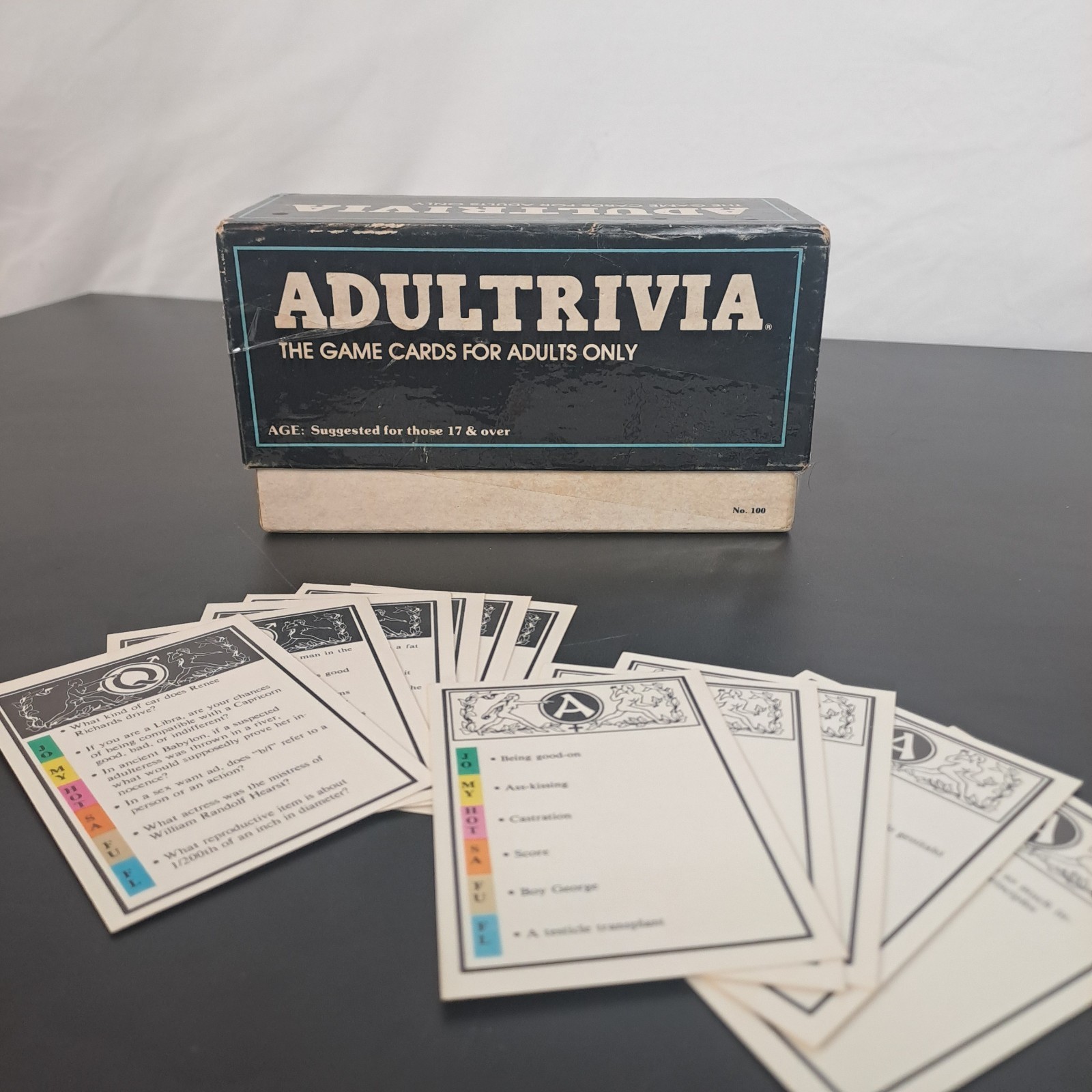 Adultrivia Vintage 80s Adult Humor Trivia Party Game Mature Sex Card Game 18+