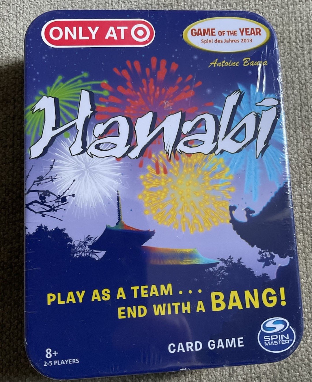 NEW & SEALED Spin Master HANABI Card Game w/ Travel Tin Case Target Exclusive