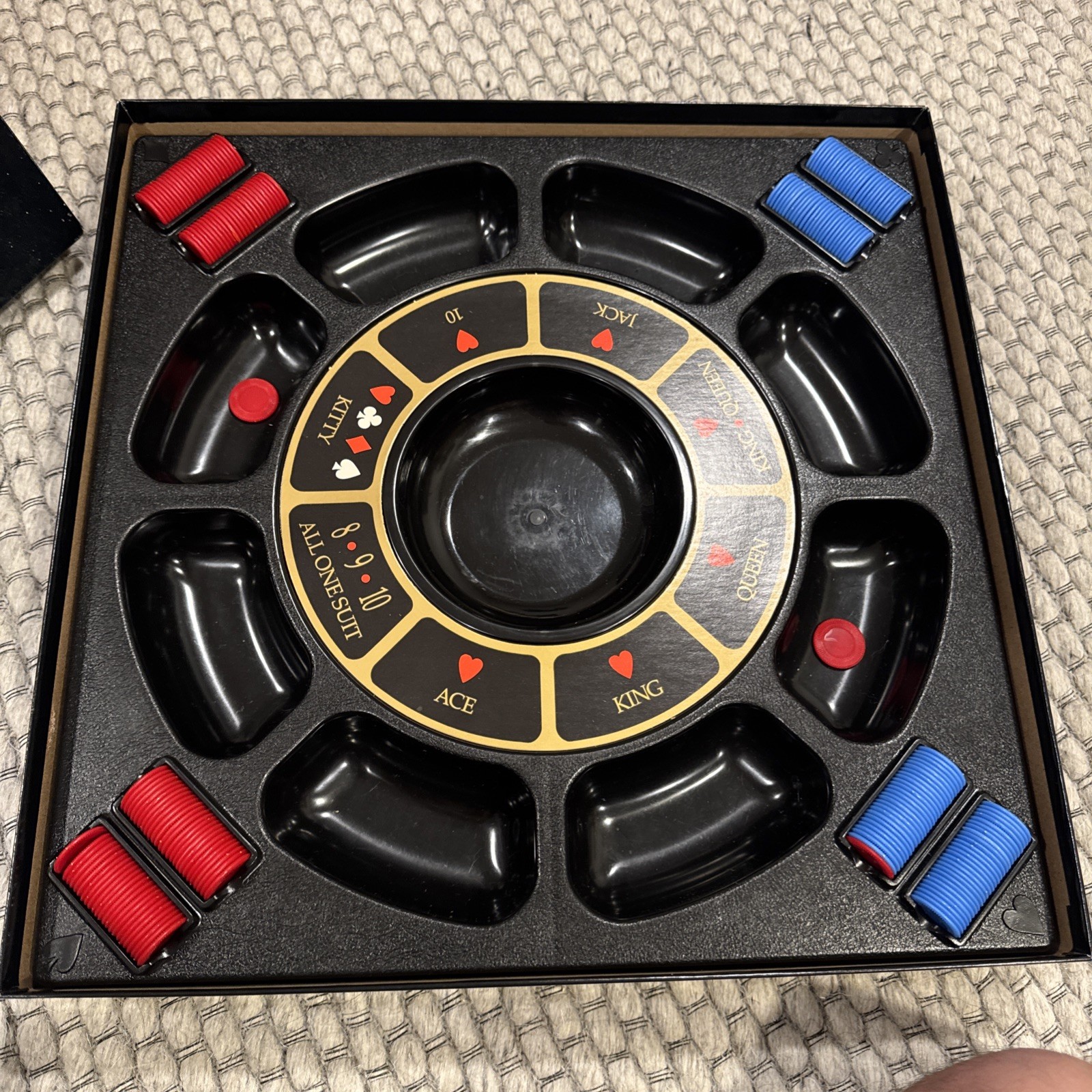 Tripoley Tournament Edition Board Game Cadaco Rotating Tray – MISSING CARDS