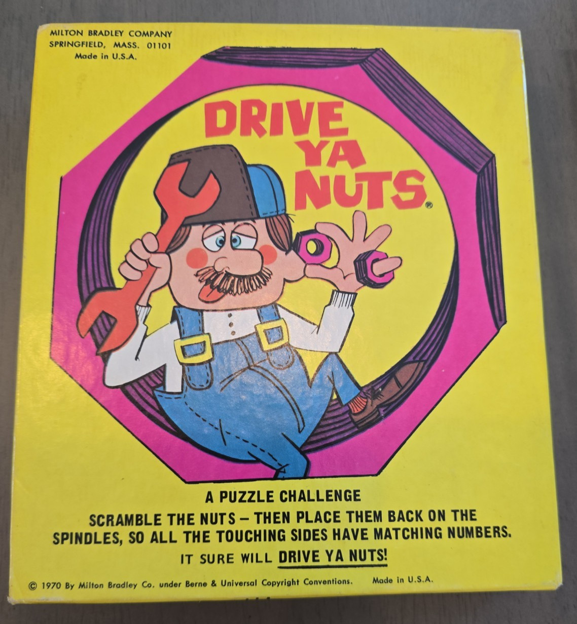 Drive Ya Nuts Puzzle Challenge Game New in Box Vintage 1970 Milton Bradley 70’s
