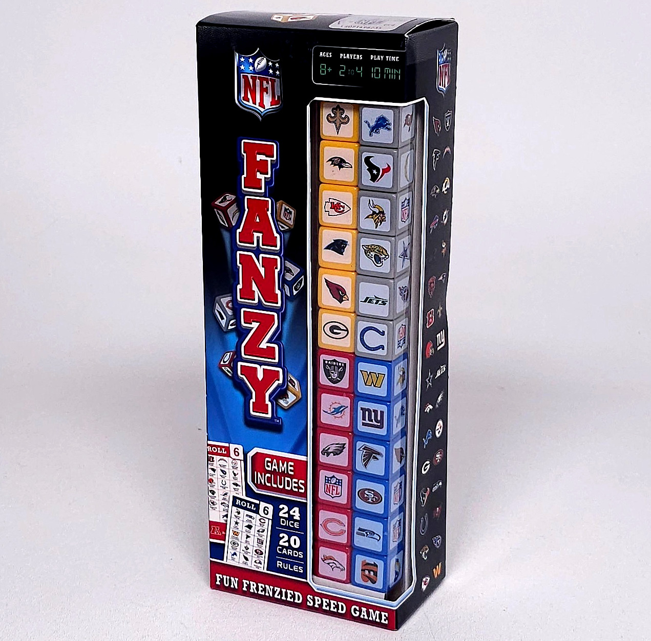 NEW NFL Football Fanzy Dice Card Game Fun Frenzied Speed Fast Paced Masterpieces