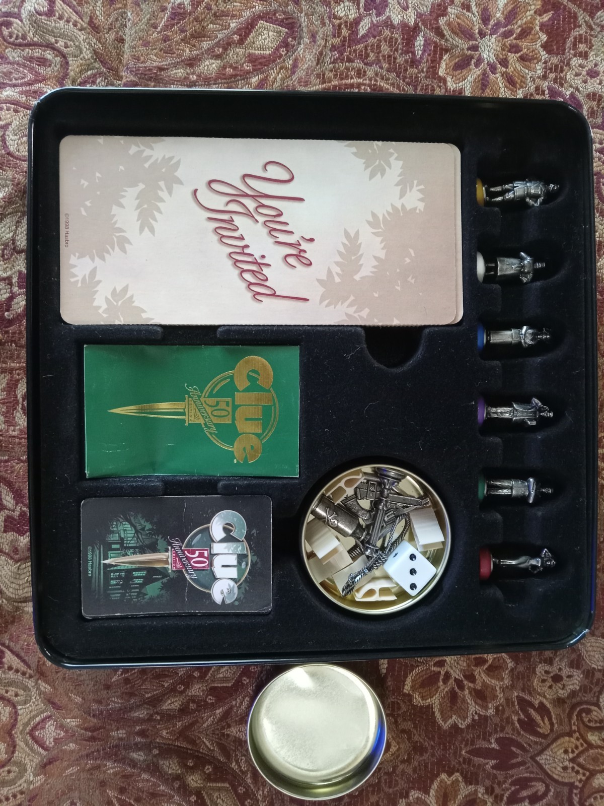 CLUE 50th Anniversary Edition TIN BOX Game Parker Brothers Hasbro Complete