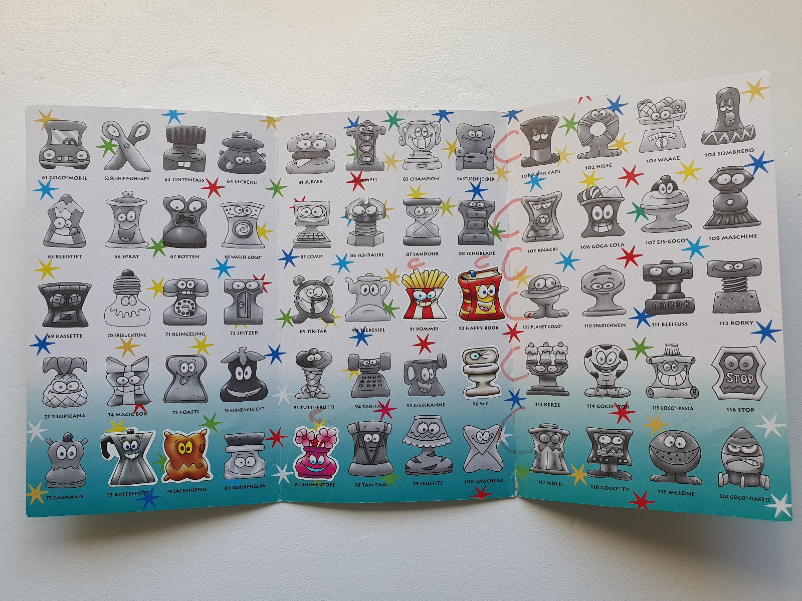 German Gogos 2 sticker sheet – Gogo’s Crazy Bones 2