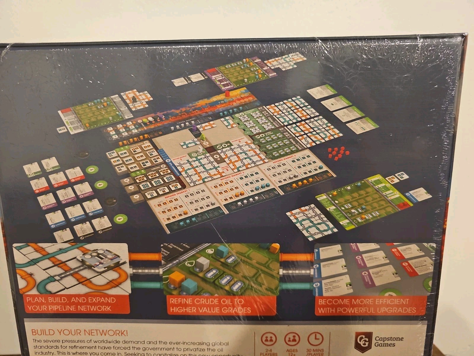 Pipeline Board Game, Capstone Games, by Ryan Courtney, Out of Print, New, NIS