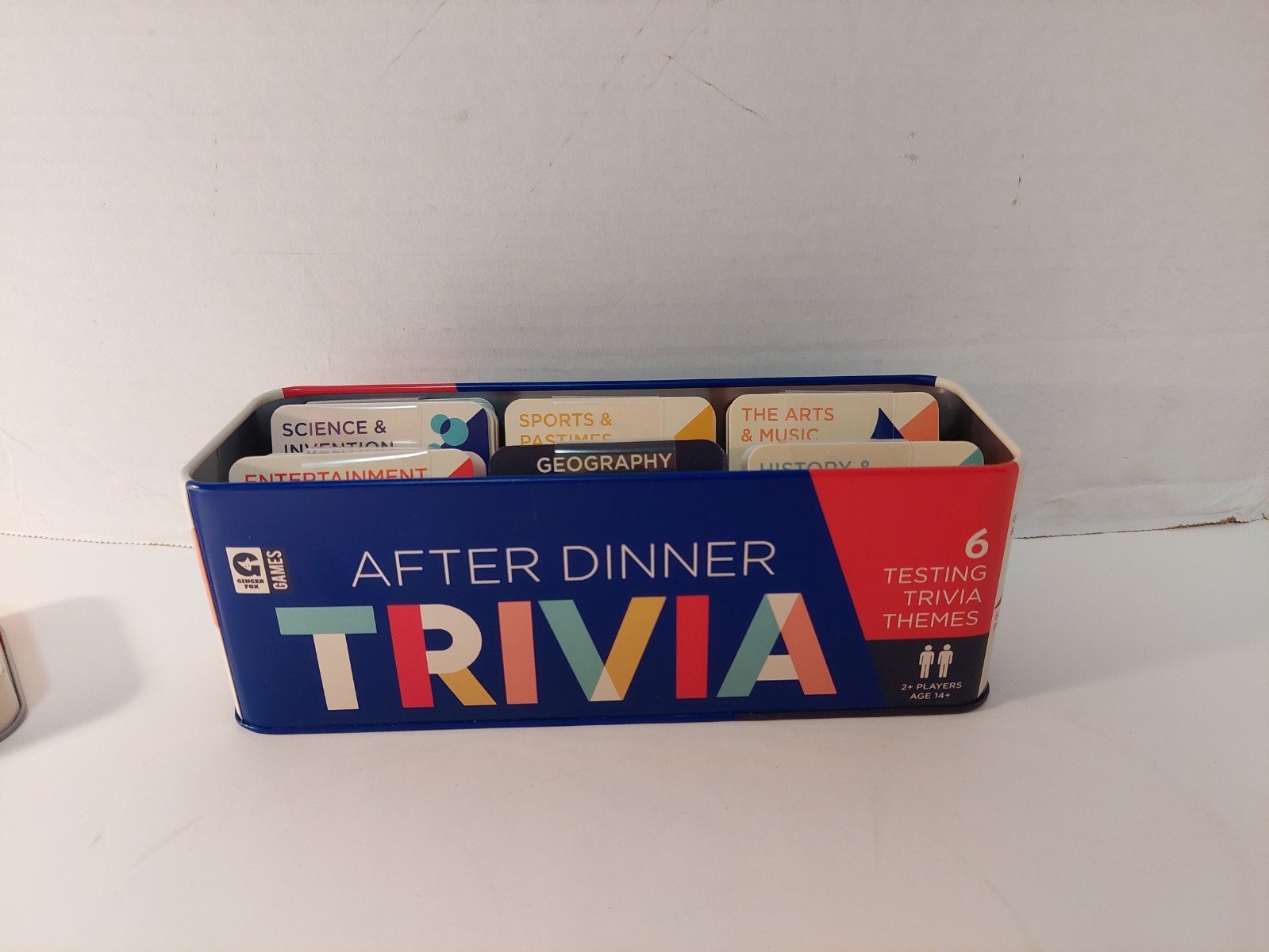 After Dinner Trivia Game 300 Cards 6 Testing Trivia Themes Ages 14+ New In Tin