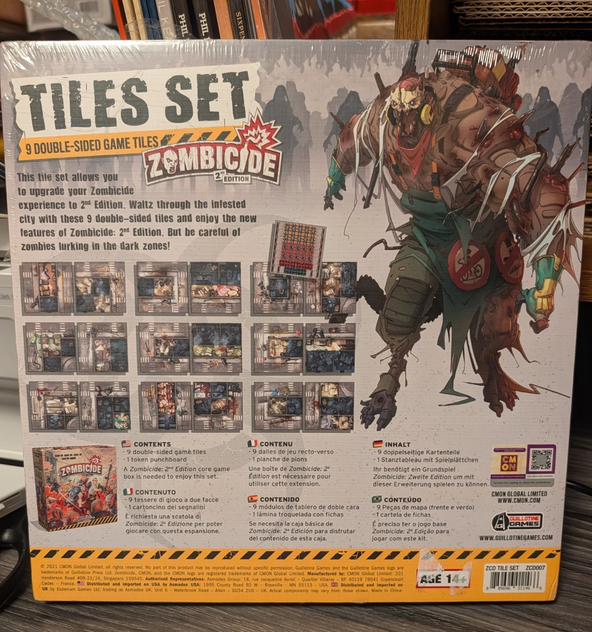 CMON Zombicide 2nd Edition Tiles Set 9 Double-Sided Game Tiles NEW