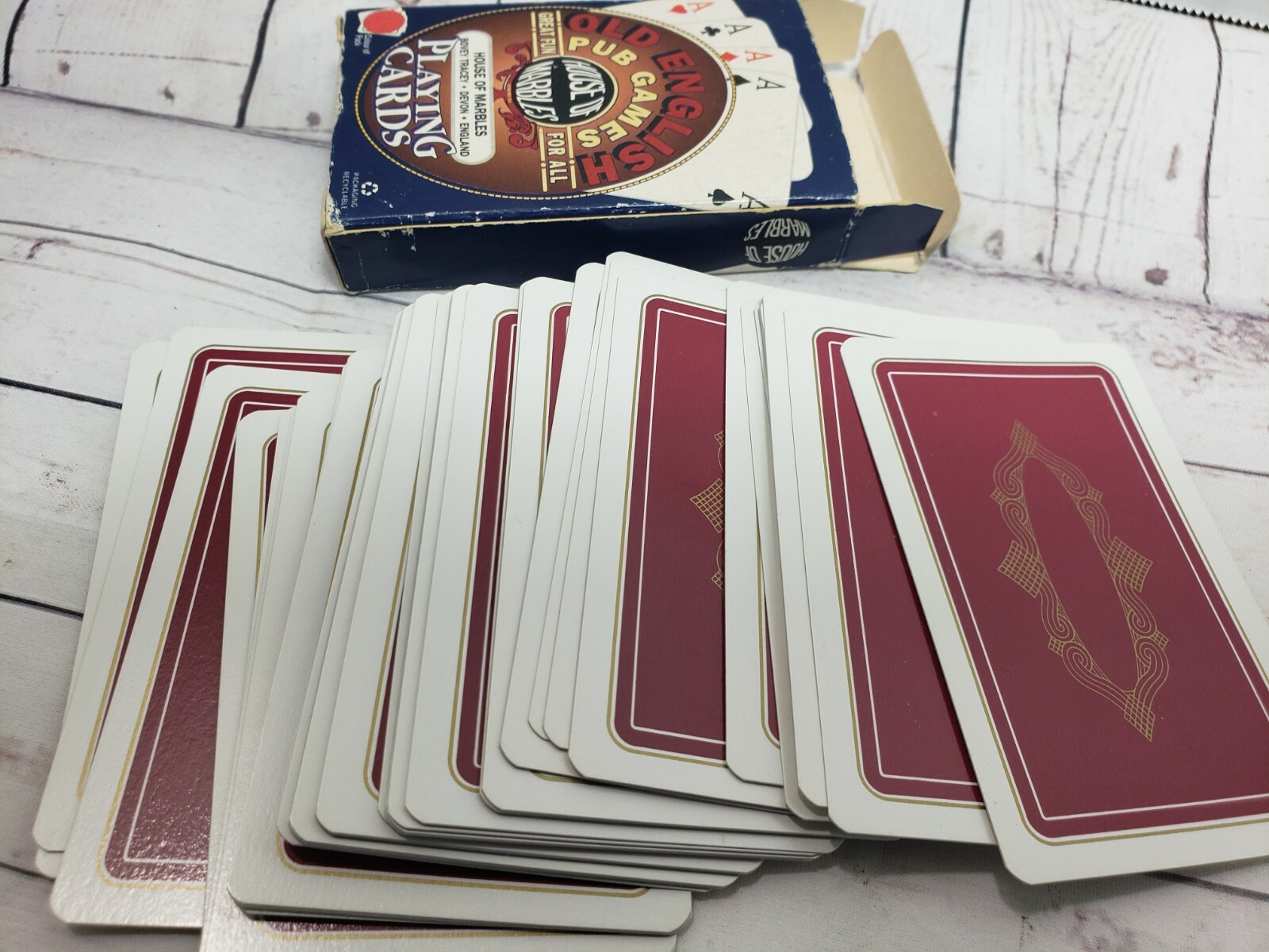 VTG Old English Playing Cards House of Marbles Pub games complete