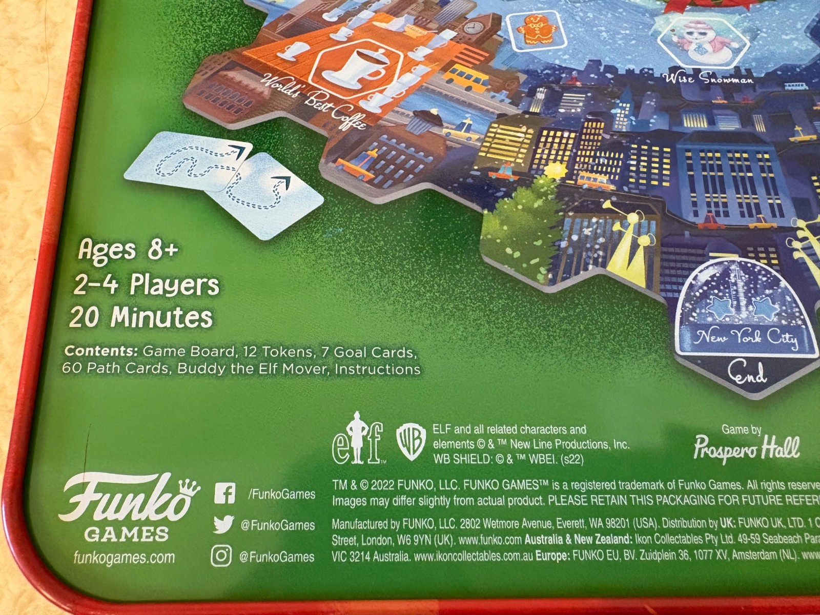 ELF “Journey From The North Pole” FUNCO Game COLLECTORS EDITION Tin Box