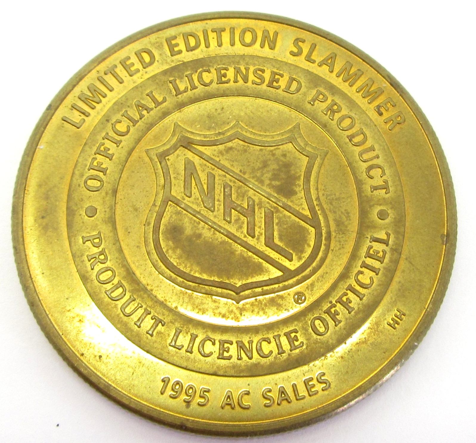 NHL Limited Edition Slammer Pogs 1995 AC Sales Metal Token Hologram Slap Shot