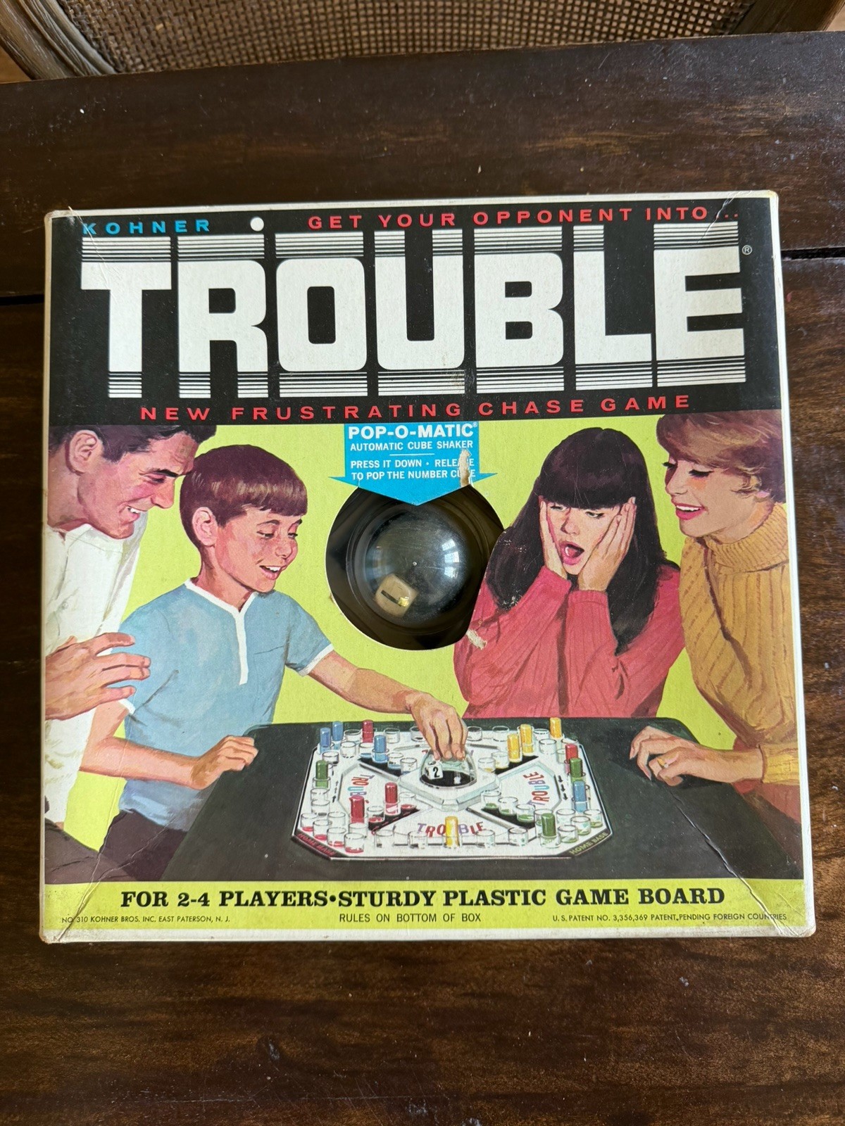 Vintage 1965 Trouble Board Game Pop-O-Matic No. 310 Kohner Bros **Complete**