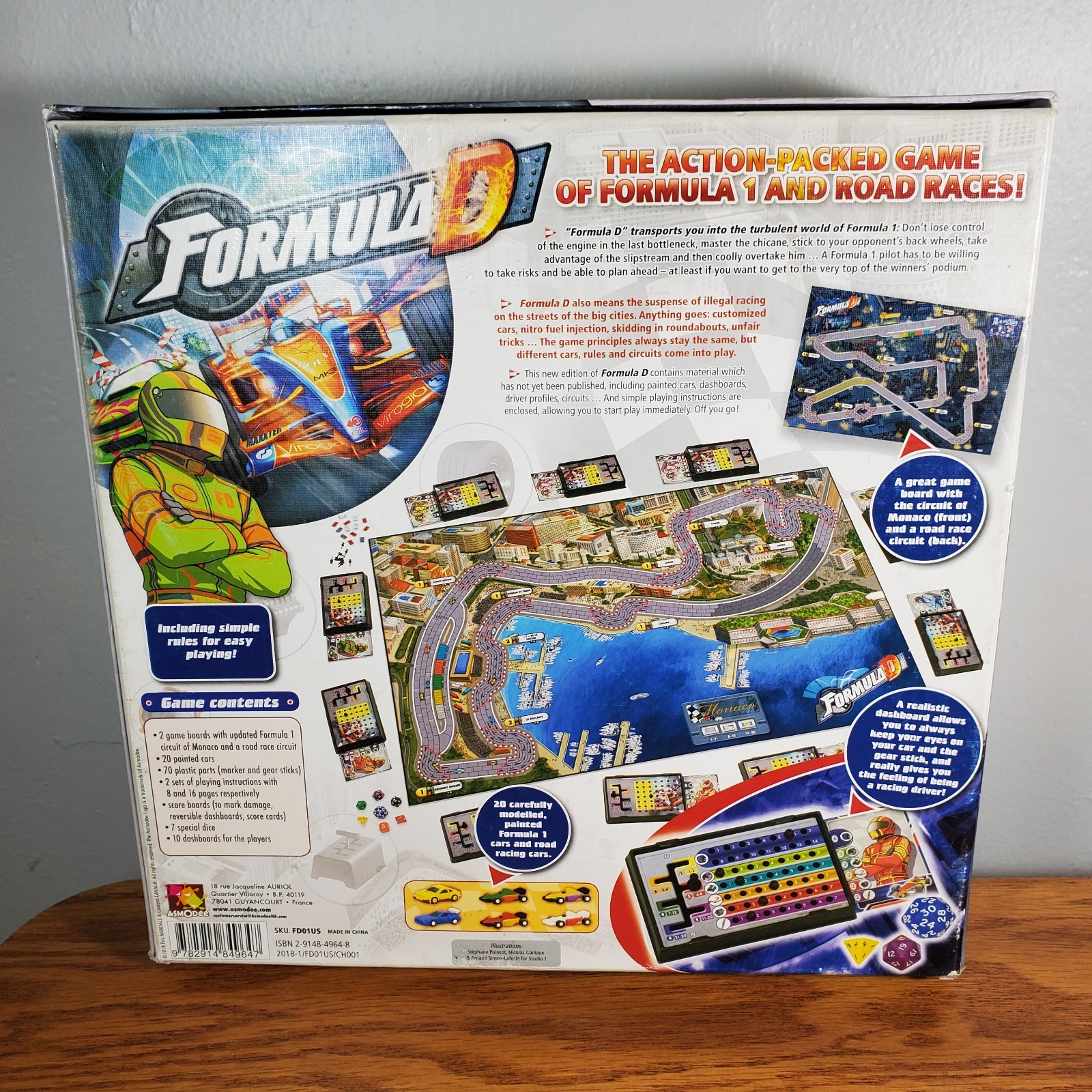 Asmodee Formula D Board Game Racing Strategy 2018 2-10 Players Complete