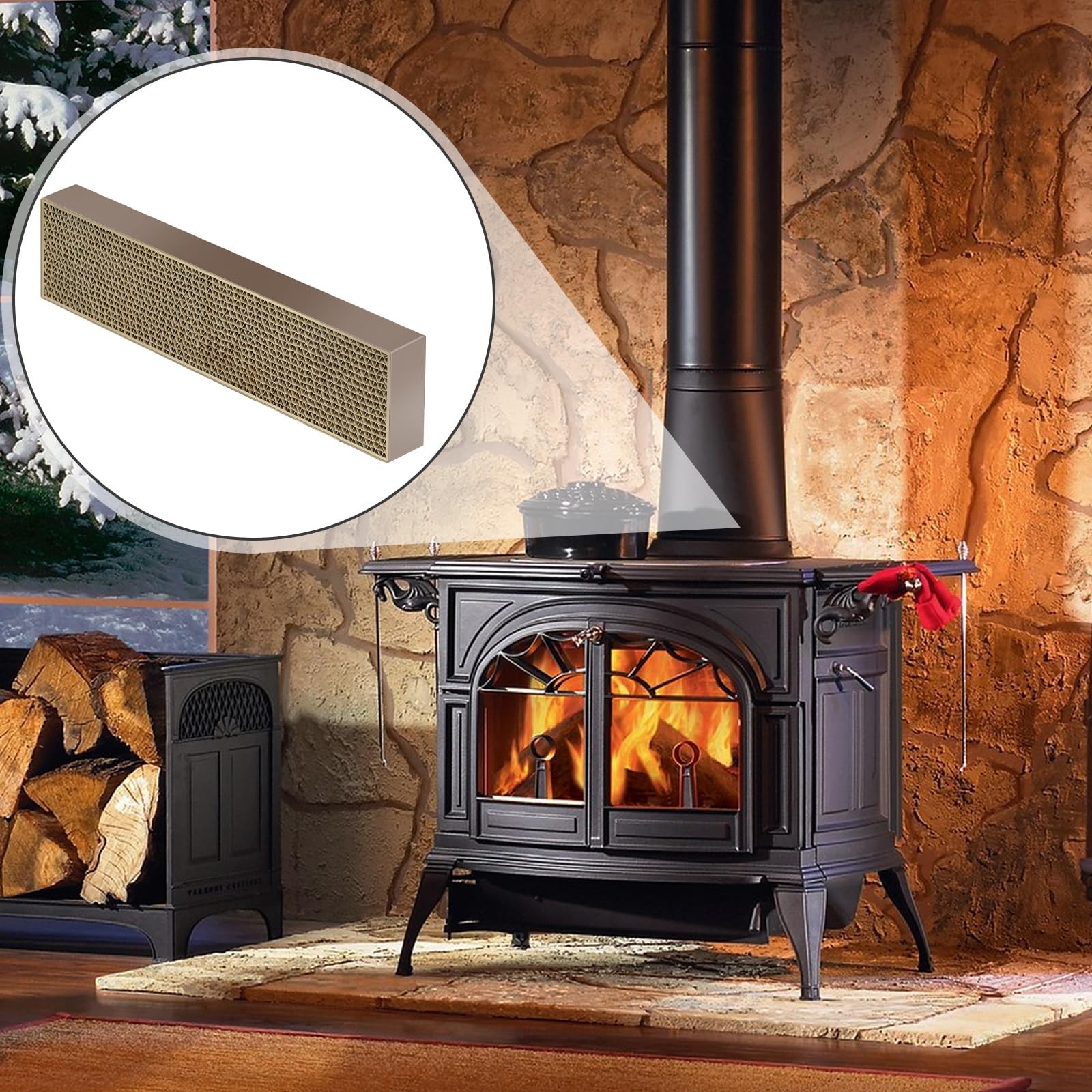 Hearth Wood Stove Catalytic Combustor Replacement for Vermont Castings Yellow