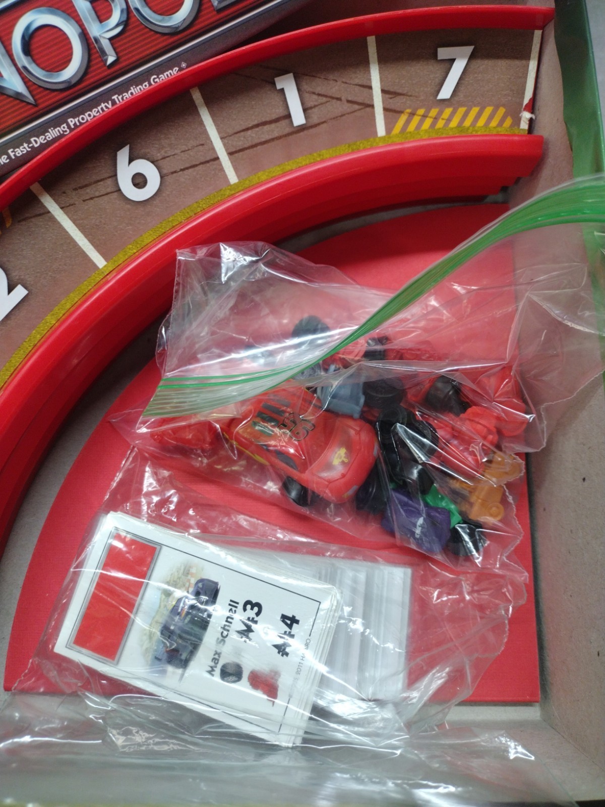 Hasbro Disney Pixar Cars 2 Monopoly Complete 2011 Lightning McQueen Racetrack