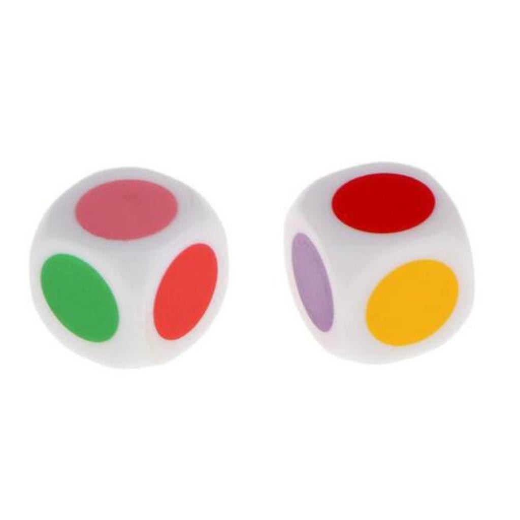 10Pcs Square 16mm 6 Sided D6 Round Corner for D&D
