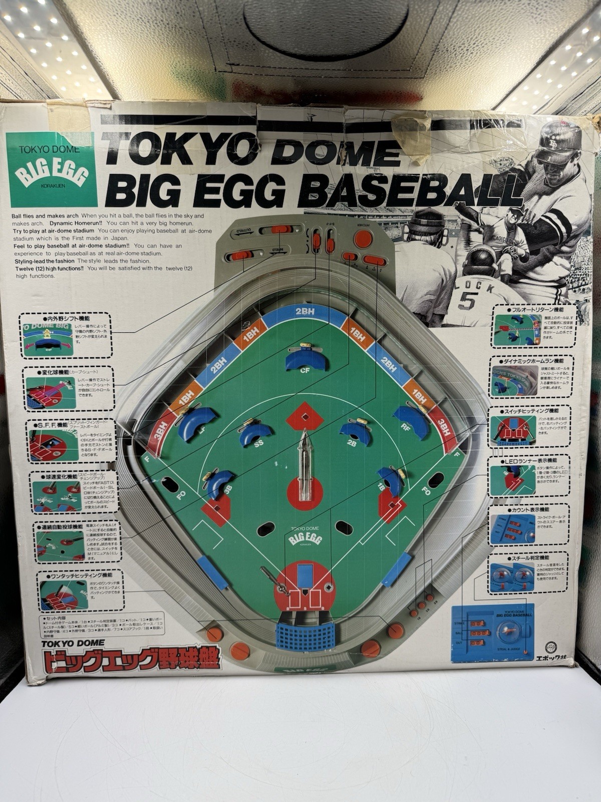 Vintage Rare Baseball Epoch 1988 Big Egg Tokyo Dome As Is For Parts Korakuen