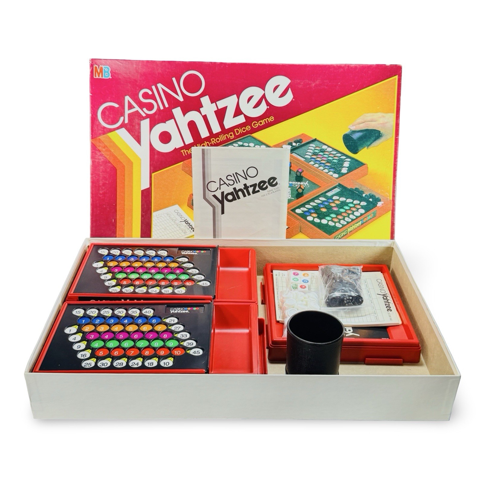 Casino Yahtzee Dice Game 1986 Milton Bradley 100% Complete Unused Open Box