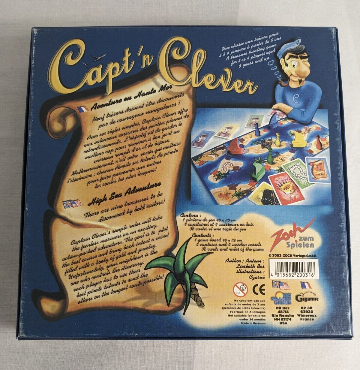 CAPT’N CLEVER Board Game 100% COMPLETE Rio Grande Zoch Gigamic 2003 OOP