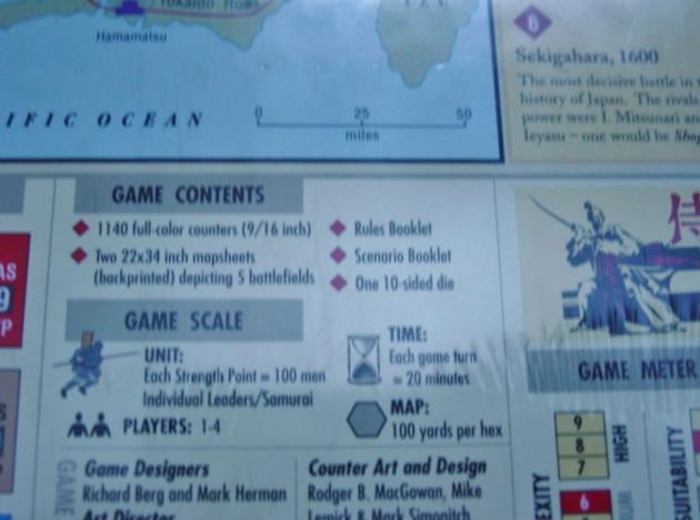GMT Games : SAMUARI Warfare in 16th Century Japan (SEALED)