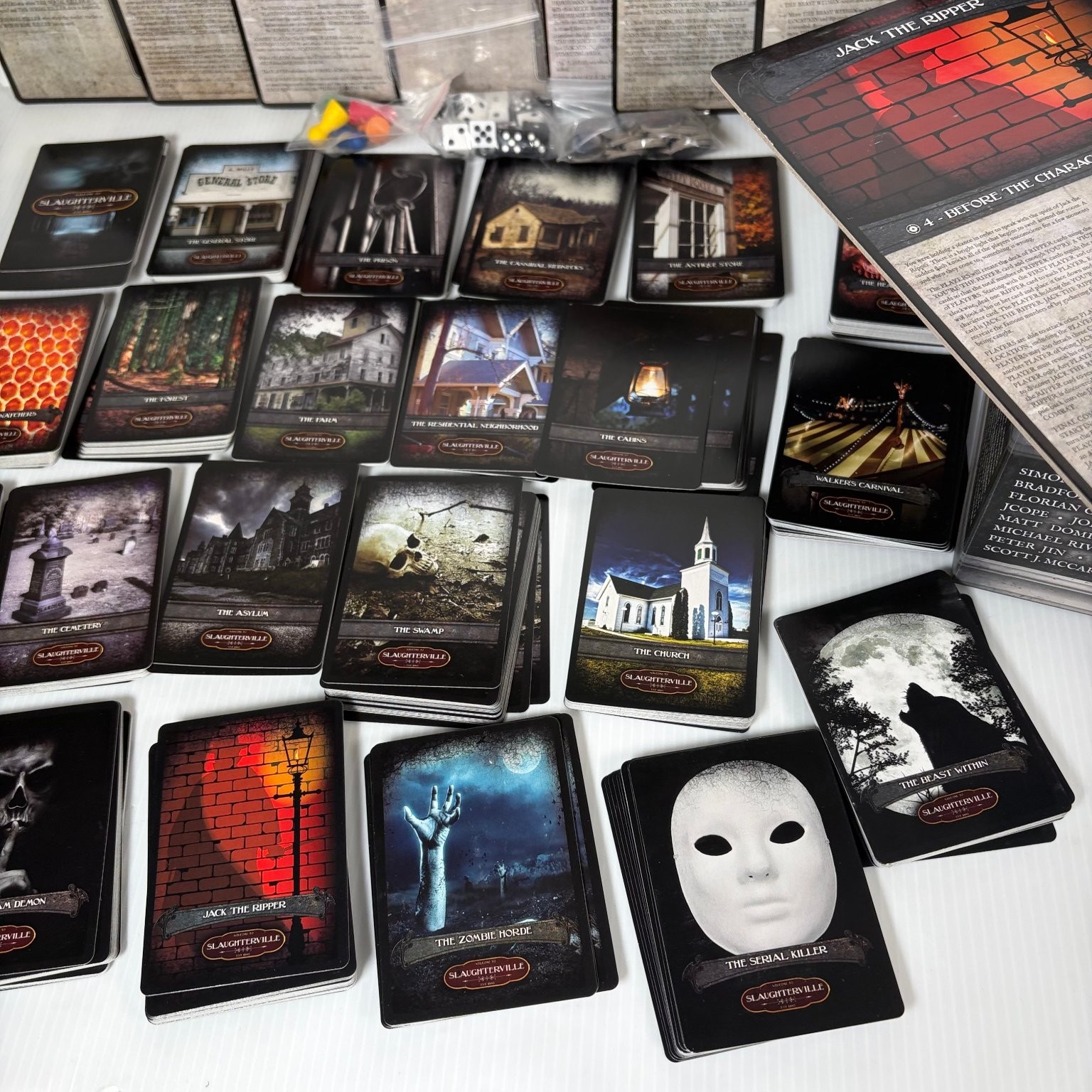 Welcome to Slaughterville Kickstarter Complete All Expansions Horror Board Game